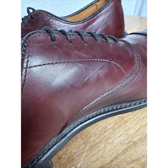 Allen Edmonds Park Avenue Burgundy Oxfords Men’s Size 9 AAA Dress Shoes Cap Toe